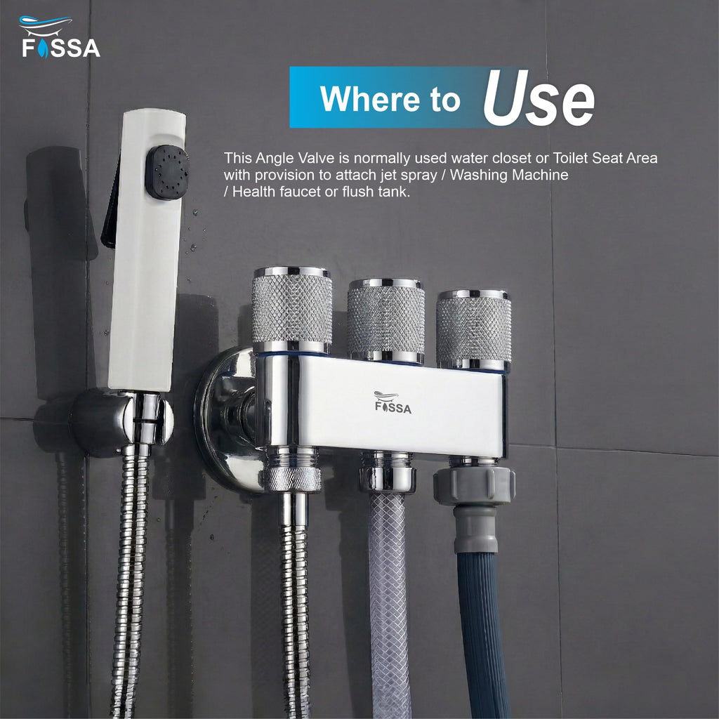 3 Way Galaxy Silver Laundry Faucet Stainless Steel Angle Valve Without Nozzle-3