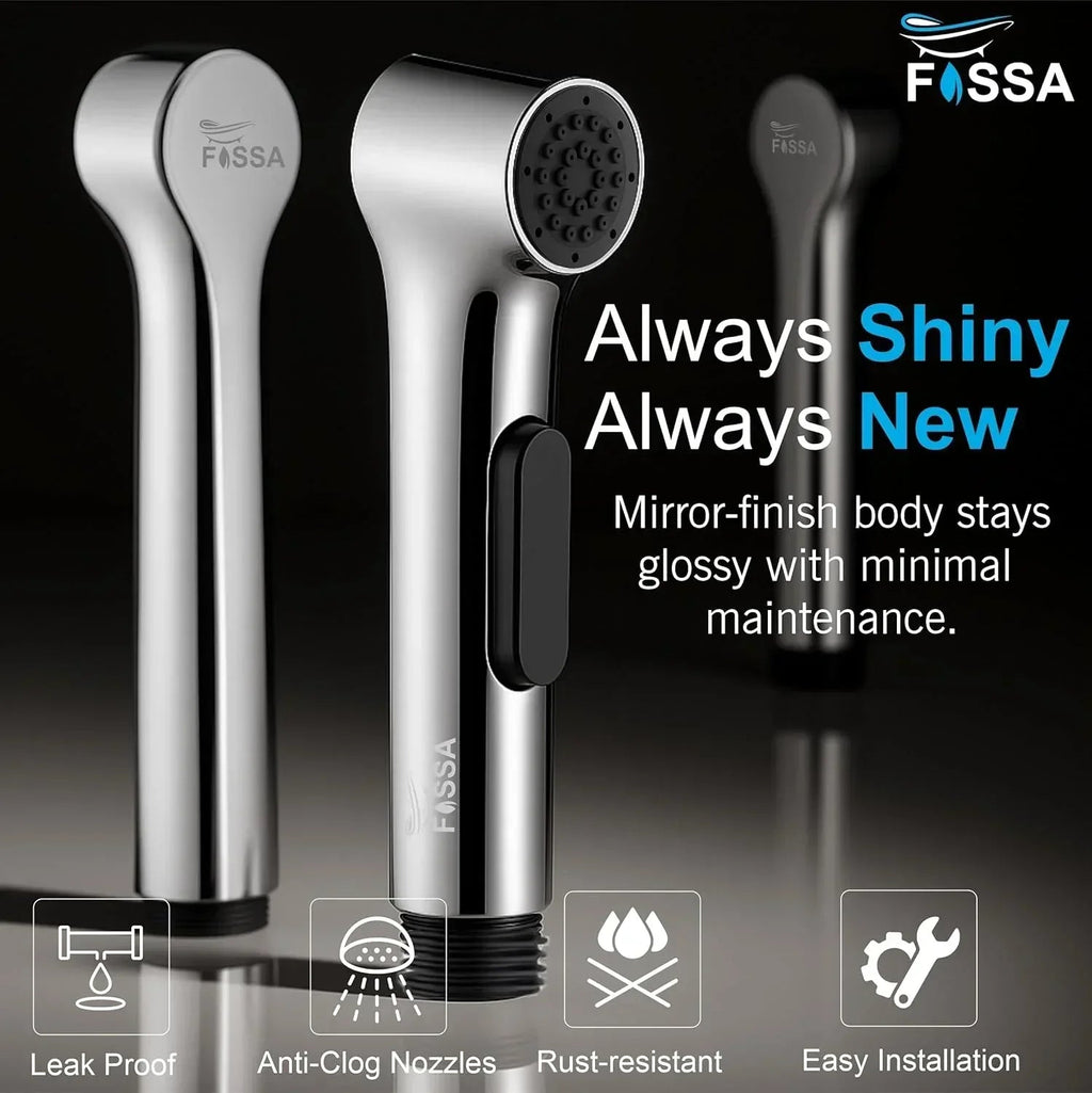 Aqua Silver ABS Health Faucet with 1 Meter 304-Grade SS Hose Pipe & Hook-3