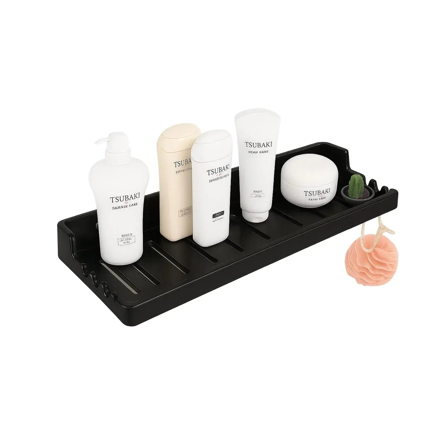 Classic Ceramic Wall Mounted Shelf Rack –  Black (Glossy Finish) (RB-129)-0