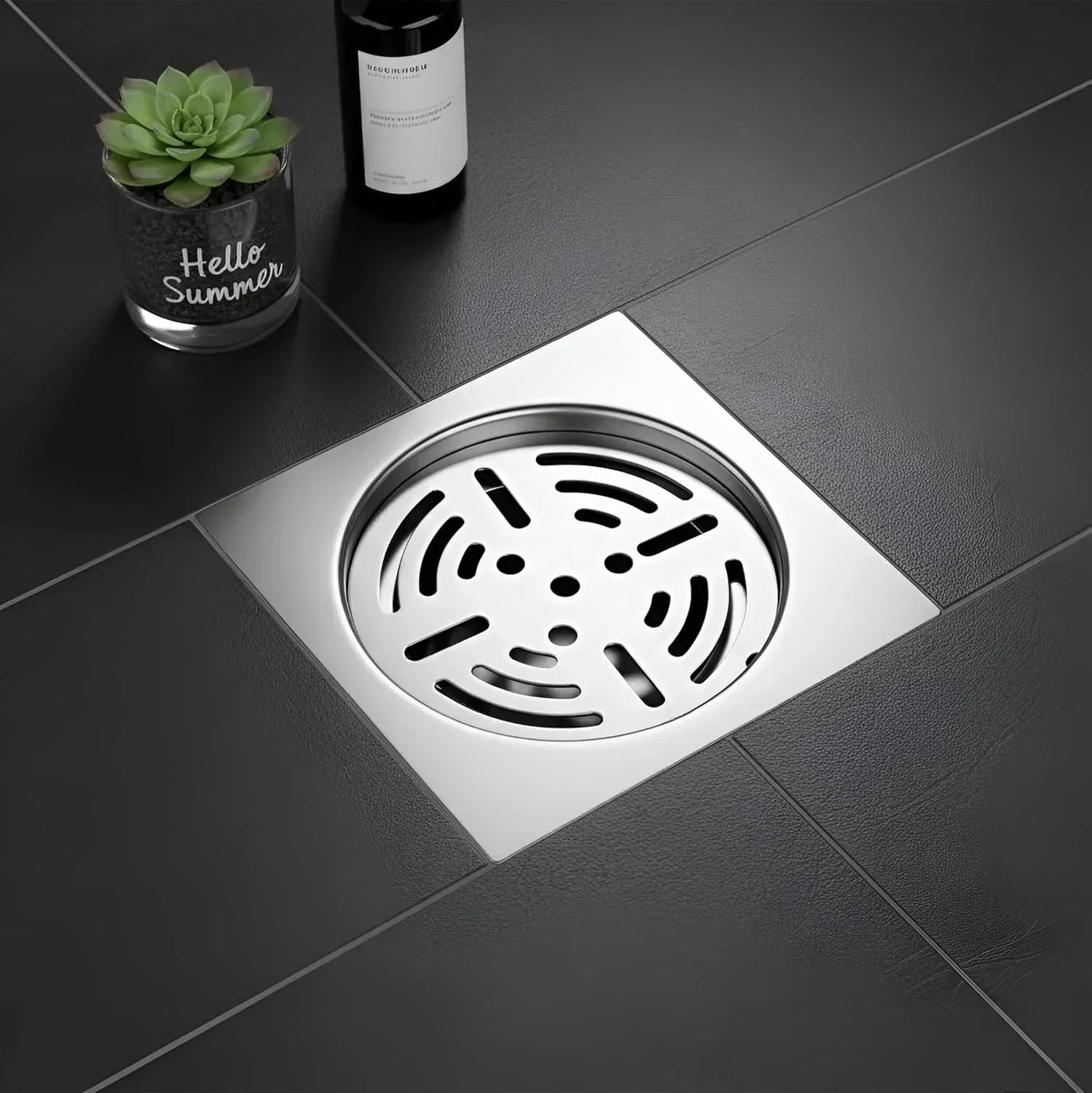 Wifi Floor Drain (5 x 5 Inches) Premium Stainlees Steel-0