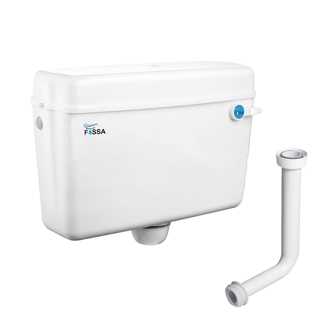 Fossa Flushing Cistern (9 Ltr) Capacity Side Handle Flush Tank White