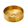 Wash Basin 304  15x15x4 Inch Gold Stainless Steel Table Top For Bathroom-0