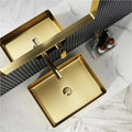 Wash Basin 304 Luxury (18.5x14x04) Inch Gold Stainless Steel Wash Basin Table Top For Bathroom-0