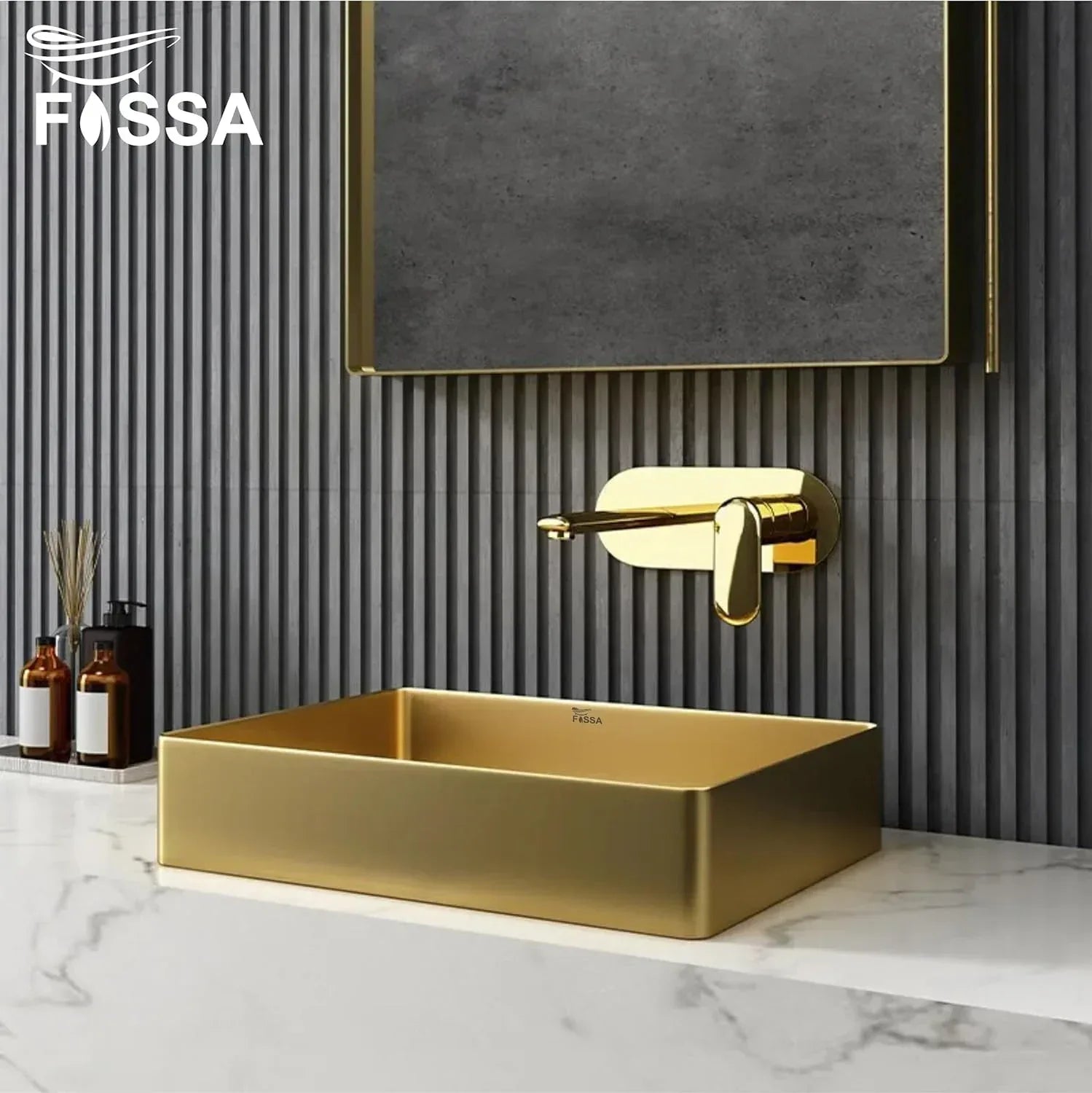 Wash Basin 304 Luxury (18.5x14x04) Inch Gold Stainless Steel Wash Basin Table Top For Bathroom-2