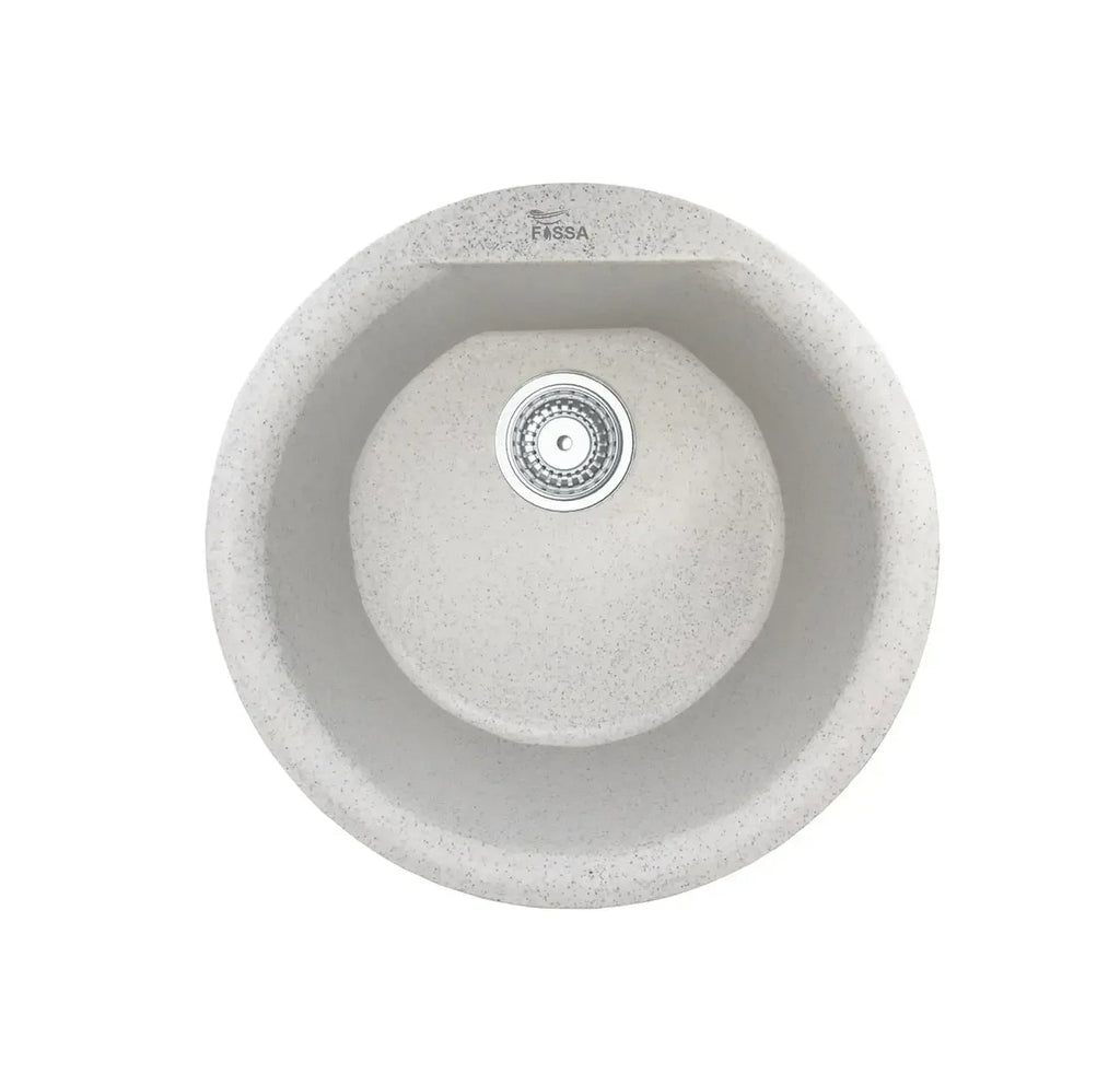 Quartz Kitchen Sink Single Bowl Grey Stone (18x18x08 Inches) – 10-Year Warranty-0