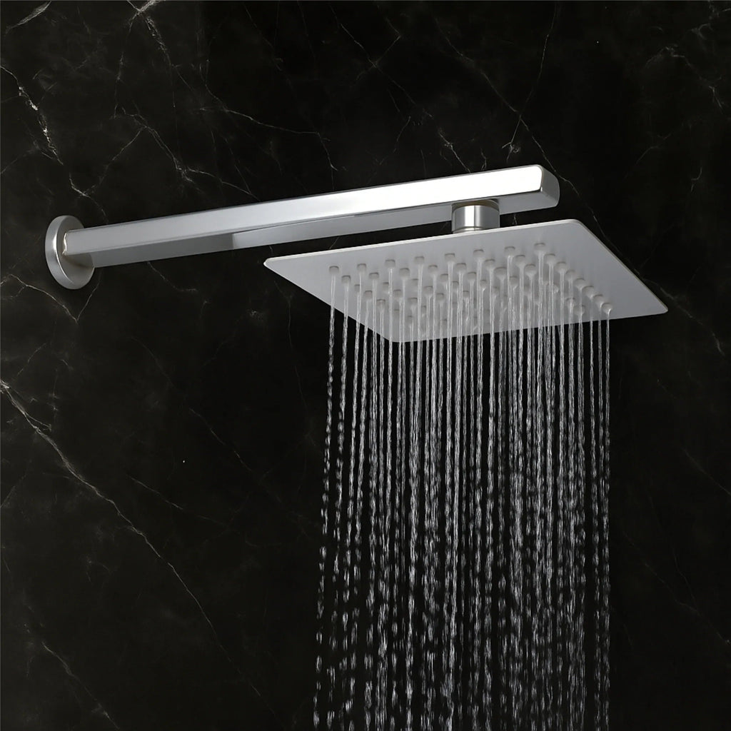 Ultra (6x6 Inches) 304- Grade Stainless Steel Chrome Finish Overhead Shower With Arm (12 Inch)-0