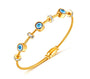 Golden Evil Eye Cable Bracelet-0