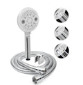 Panda 3 Sprey Modes Chrome Finish Hand Shower With 1.5 Meter Hose Pipe & Hook-0