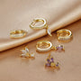 3PCS Horse Eye Zircon Stud Earrings-3