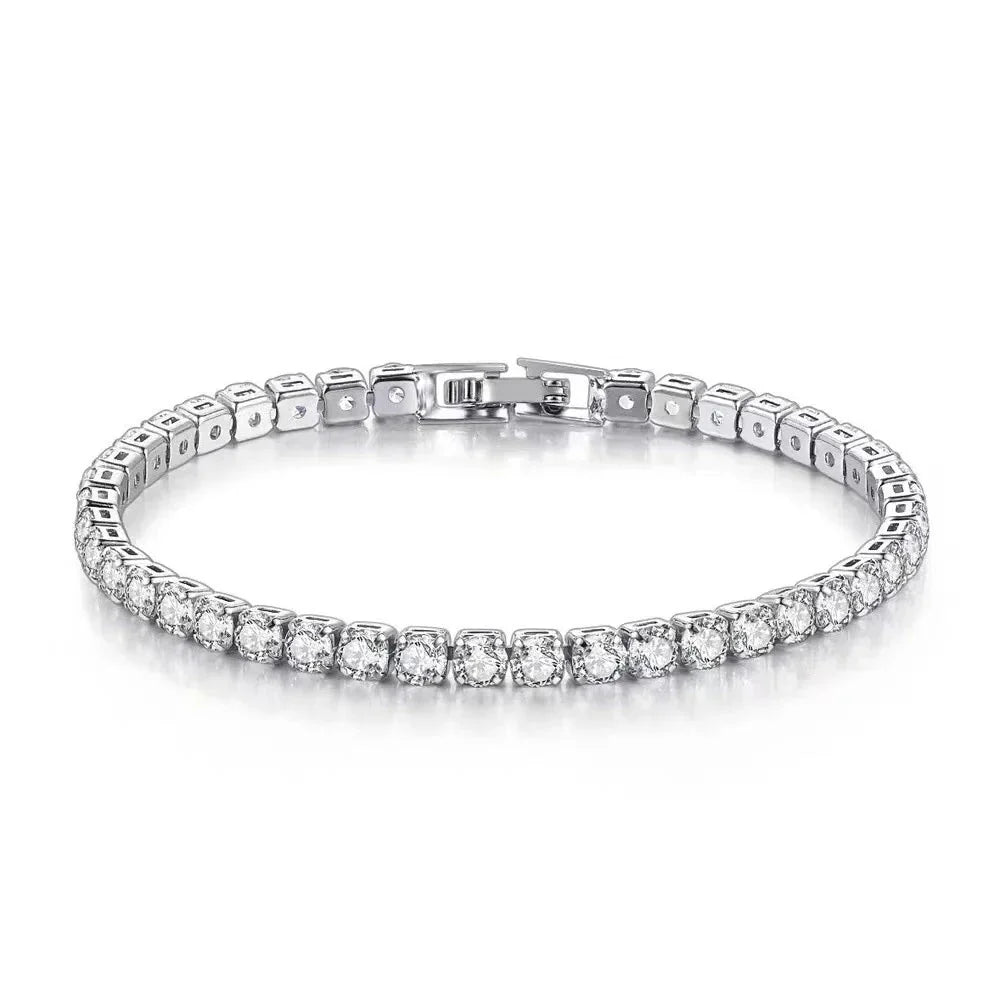 S925 Sterling Silver Zirconia Tennis Ball Bracelet-0