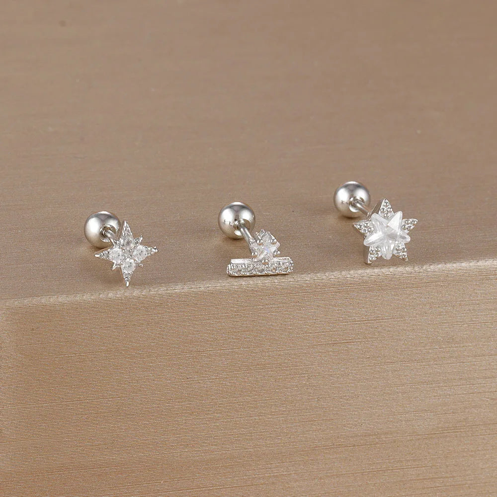 3PCS Crown Stud Earring Set for Women-10