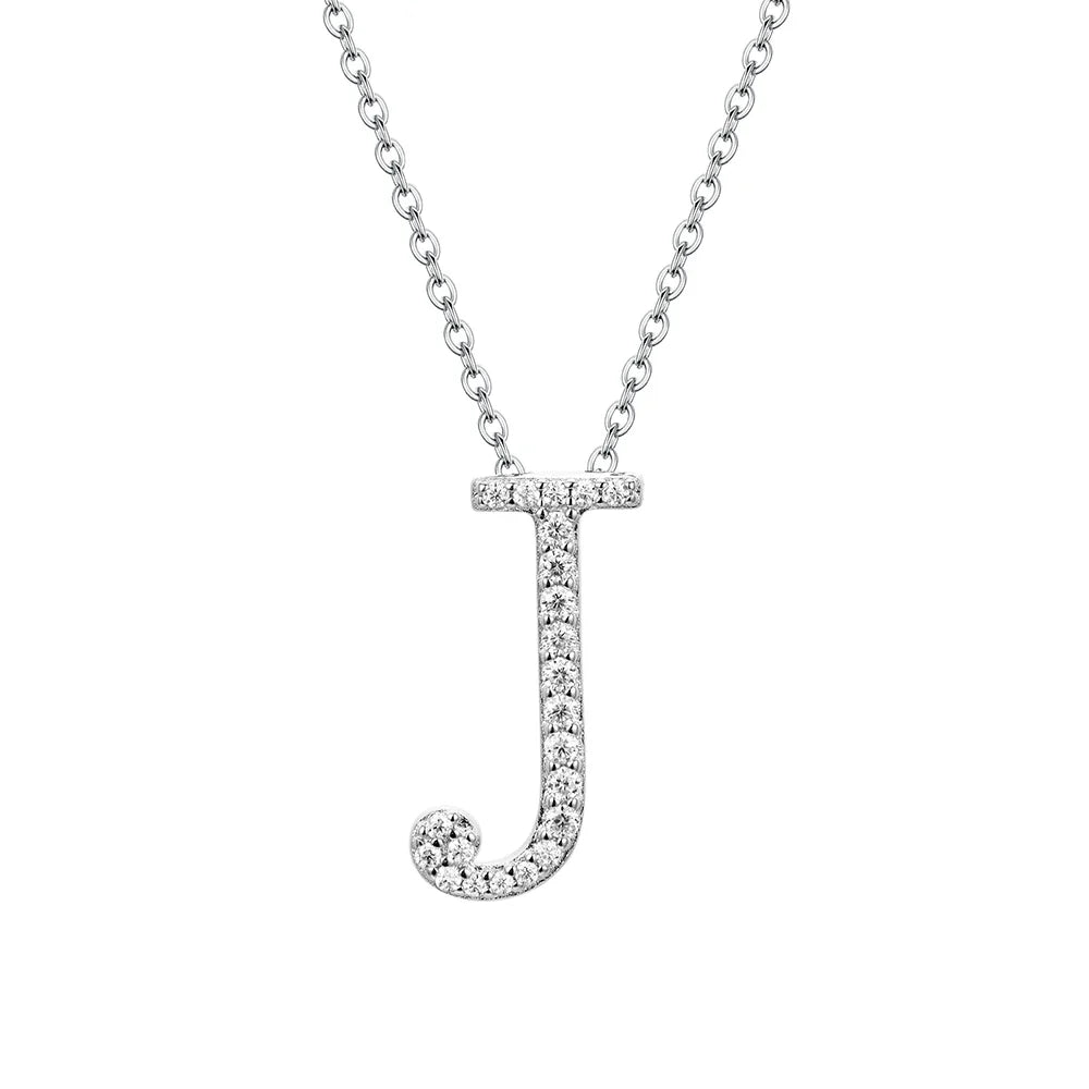 Moissanite Letters Pendant Necklace for Women