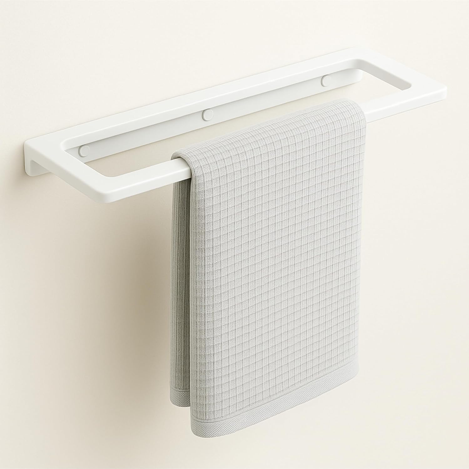 Ceramic Wall Mounted Towel Shelf White Quartz (RW-126)-0