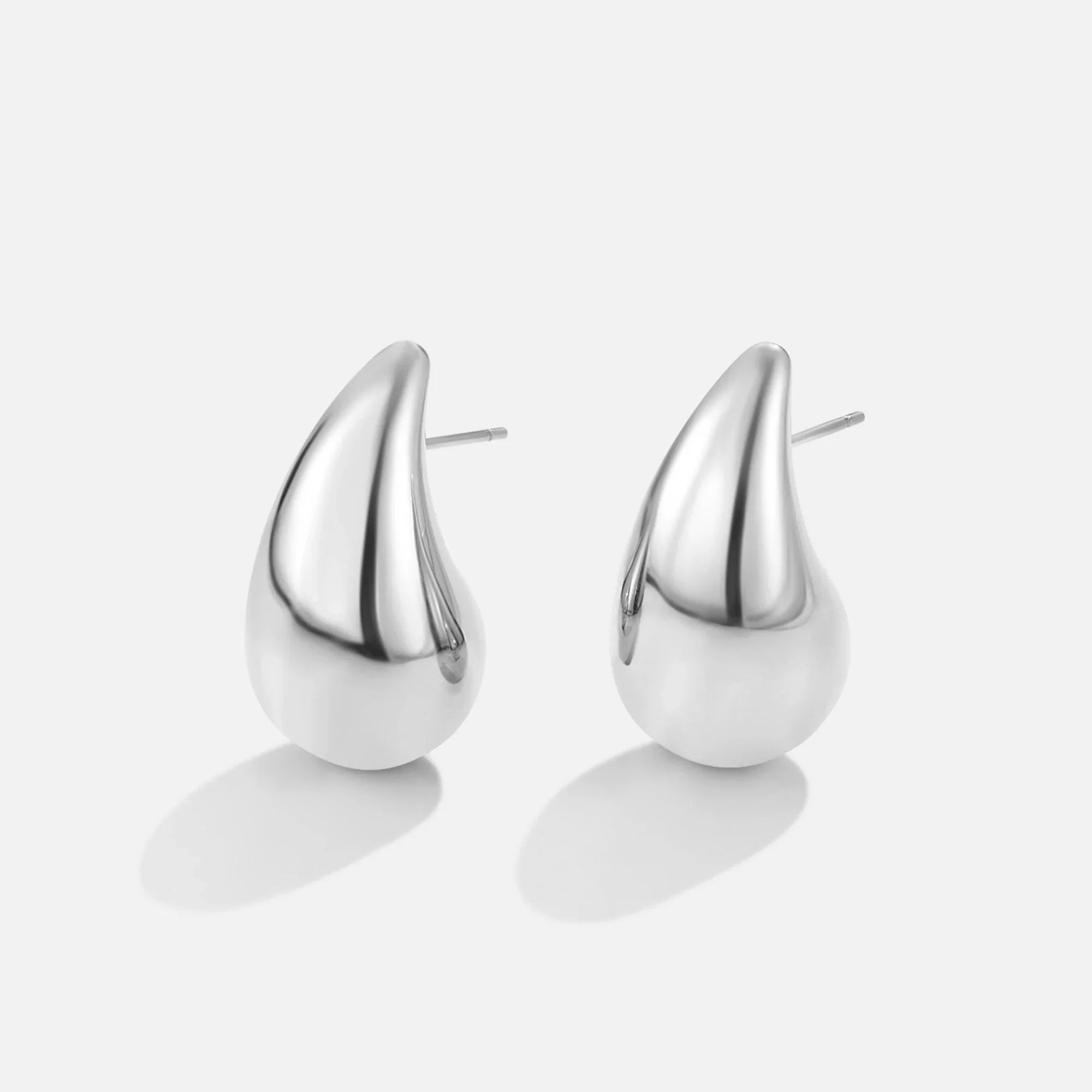 Sterling Silver Teardrop Earrings-0