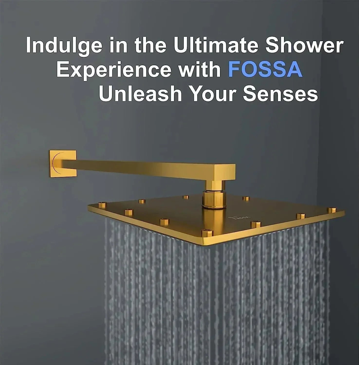 6 Inch Rainfall Overhead Shower Gold 304 Stainless Steel-2