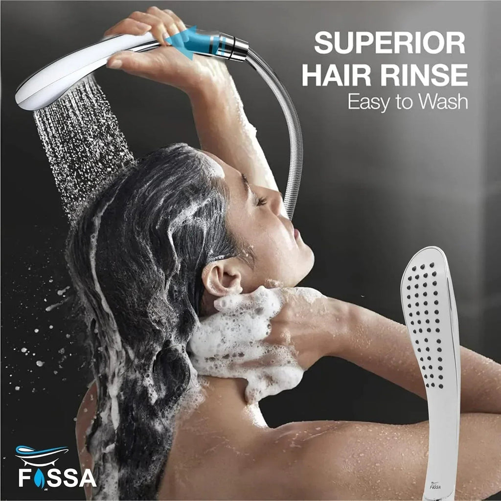Dezire Rain Handheld Shower Head Chrome Finish Smooth Water Flow-4
