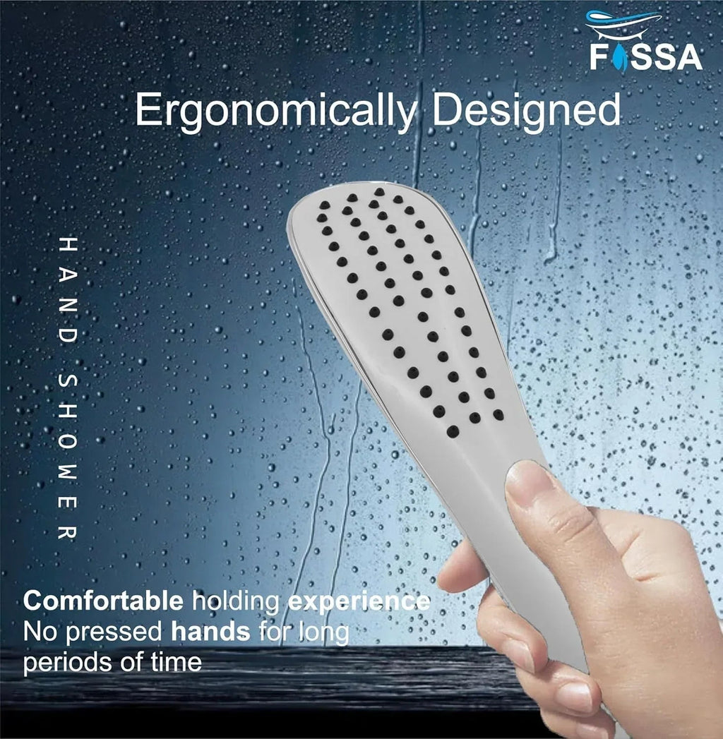 Dezire Rain Handheld Shower Head Chrome Finish Smooth Water Flow-1