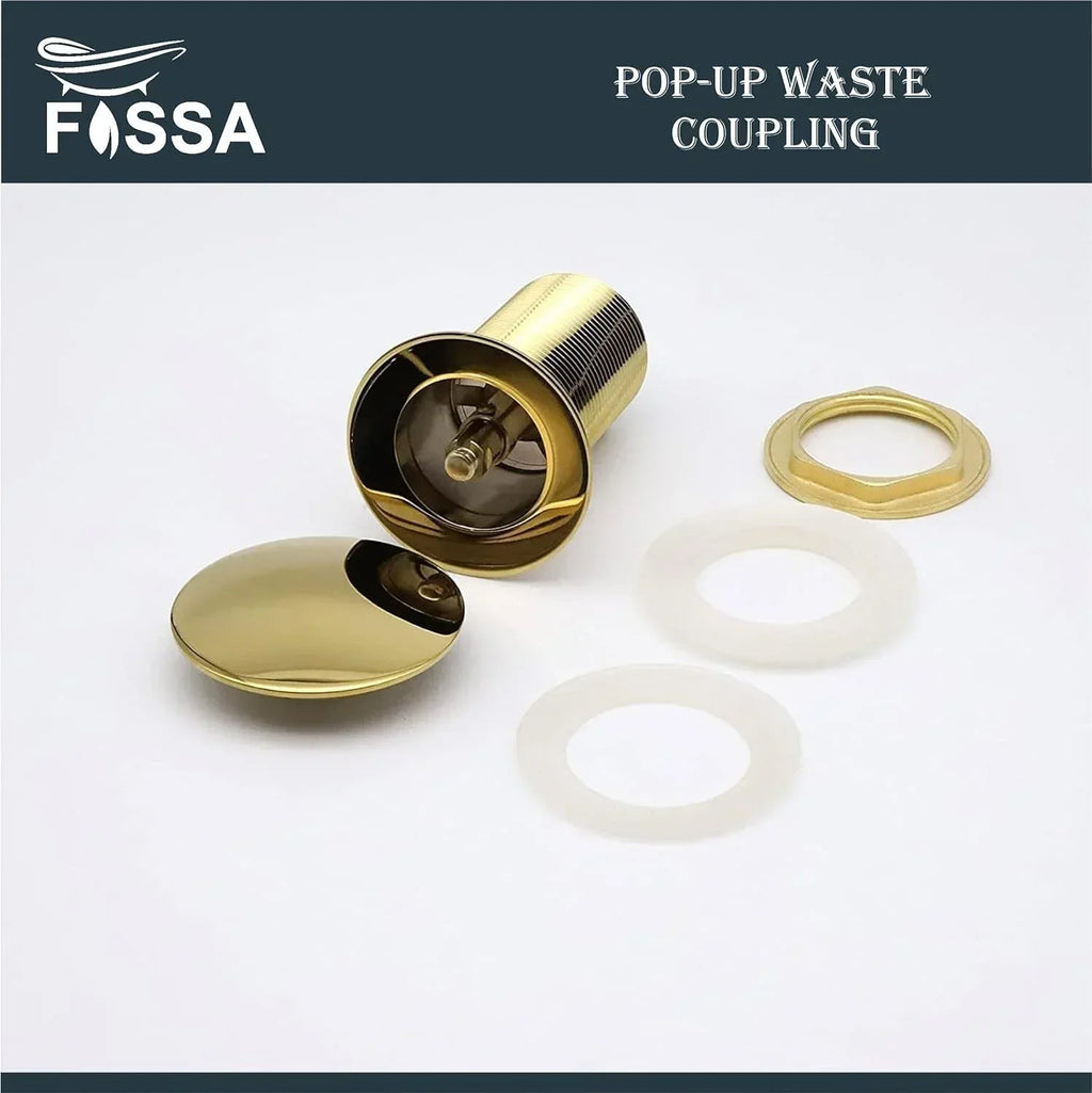 3 Inch Gold  Brass Pop Up Waste Coupling