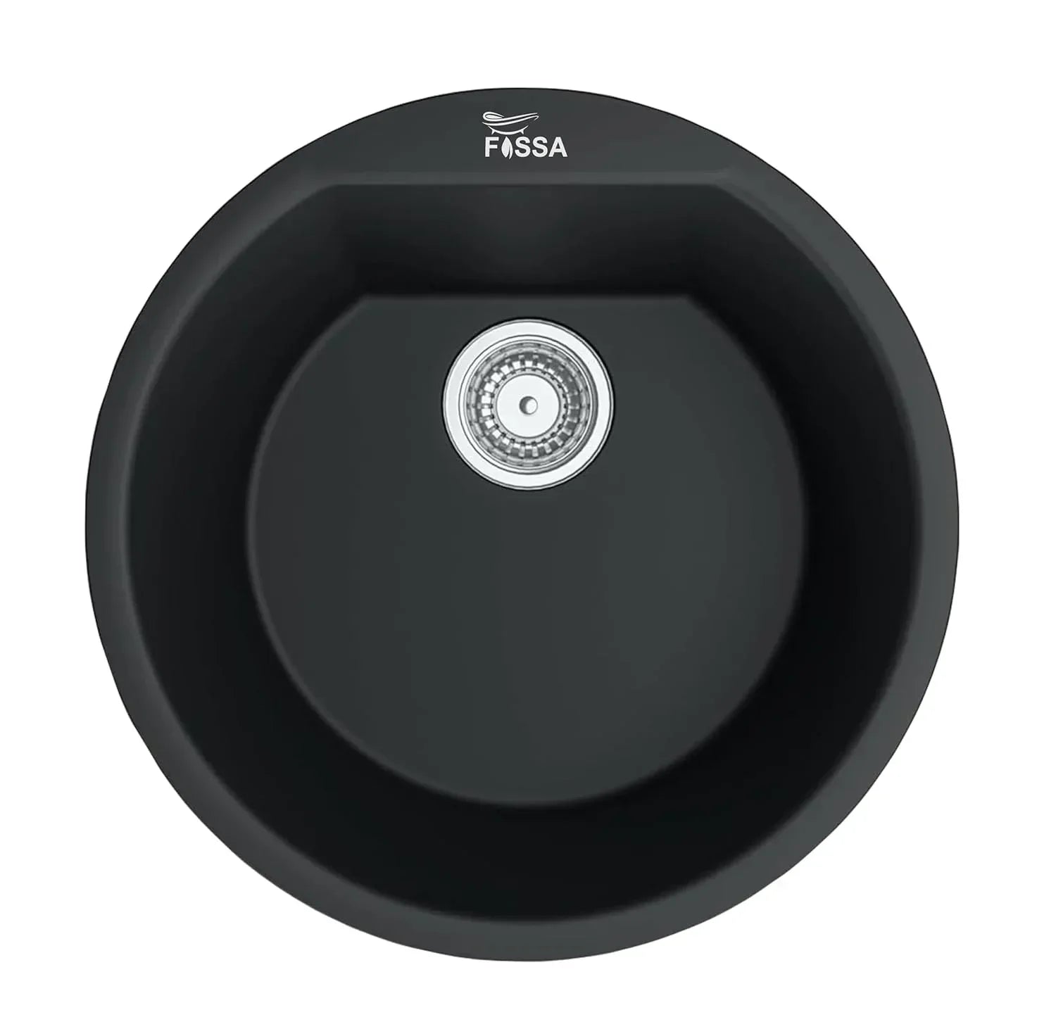 Quartz Kitchen Sink Single Bowl Round Black (18×18x8 Inches) – 10-Year Warranty-0