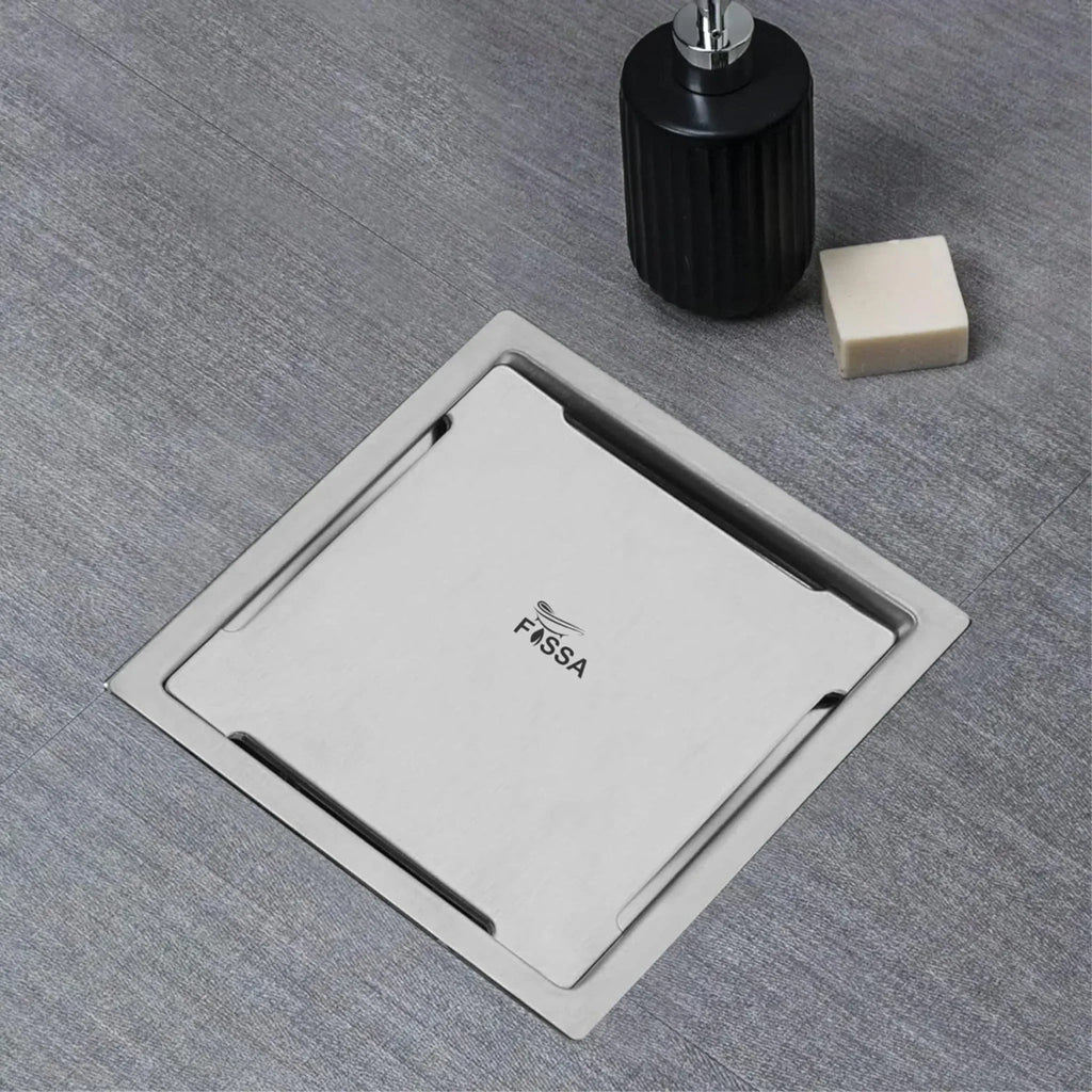 Flair Floor Drain (5 x 5 Inches) Premium Stainlees Steel-0