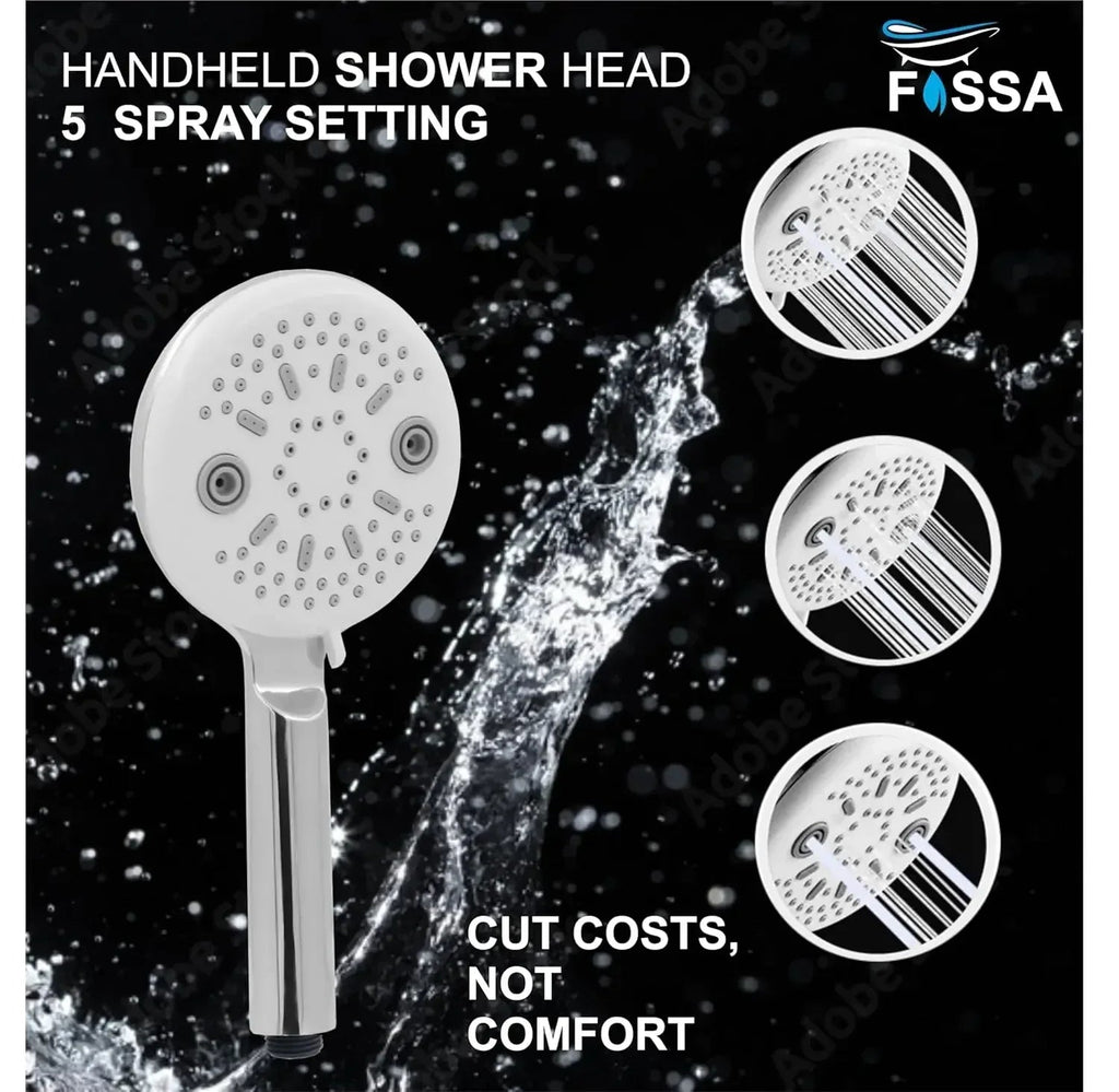 Panda 3 Sprey Modes Chrome Finish Hand Shower With 1.5 Meter Hose Pipe & Hook-2