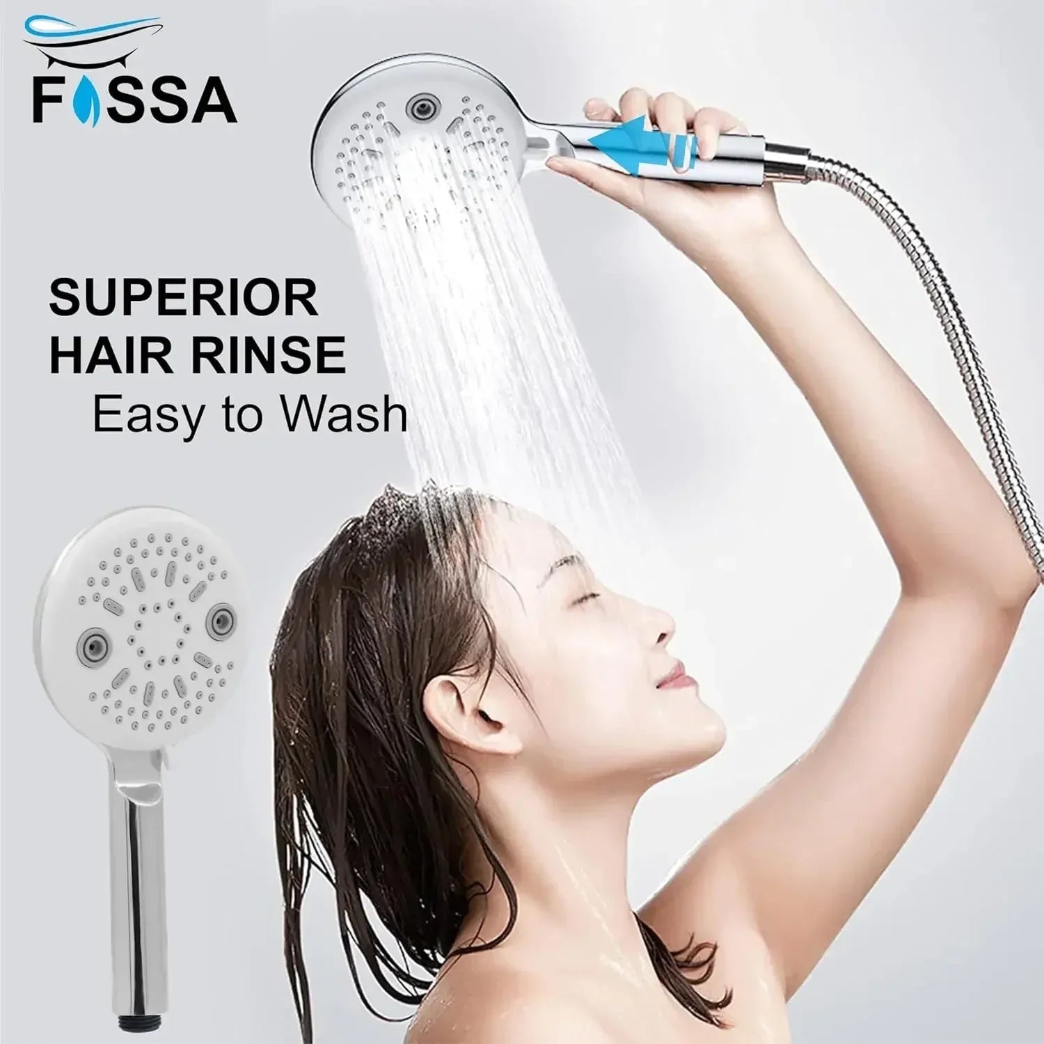 Panda 3 Sprey Modes Chrome Finish Hand Shower With 1.5 Meter Hose Pipe & Hook-4