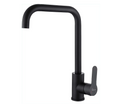 Single-Flow L Bend 360° Hot & Cold Brass Stainless Steel Kitchen Mixer Faucet Black-0
