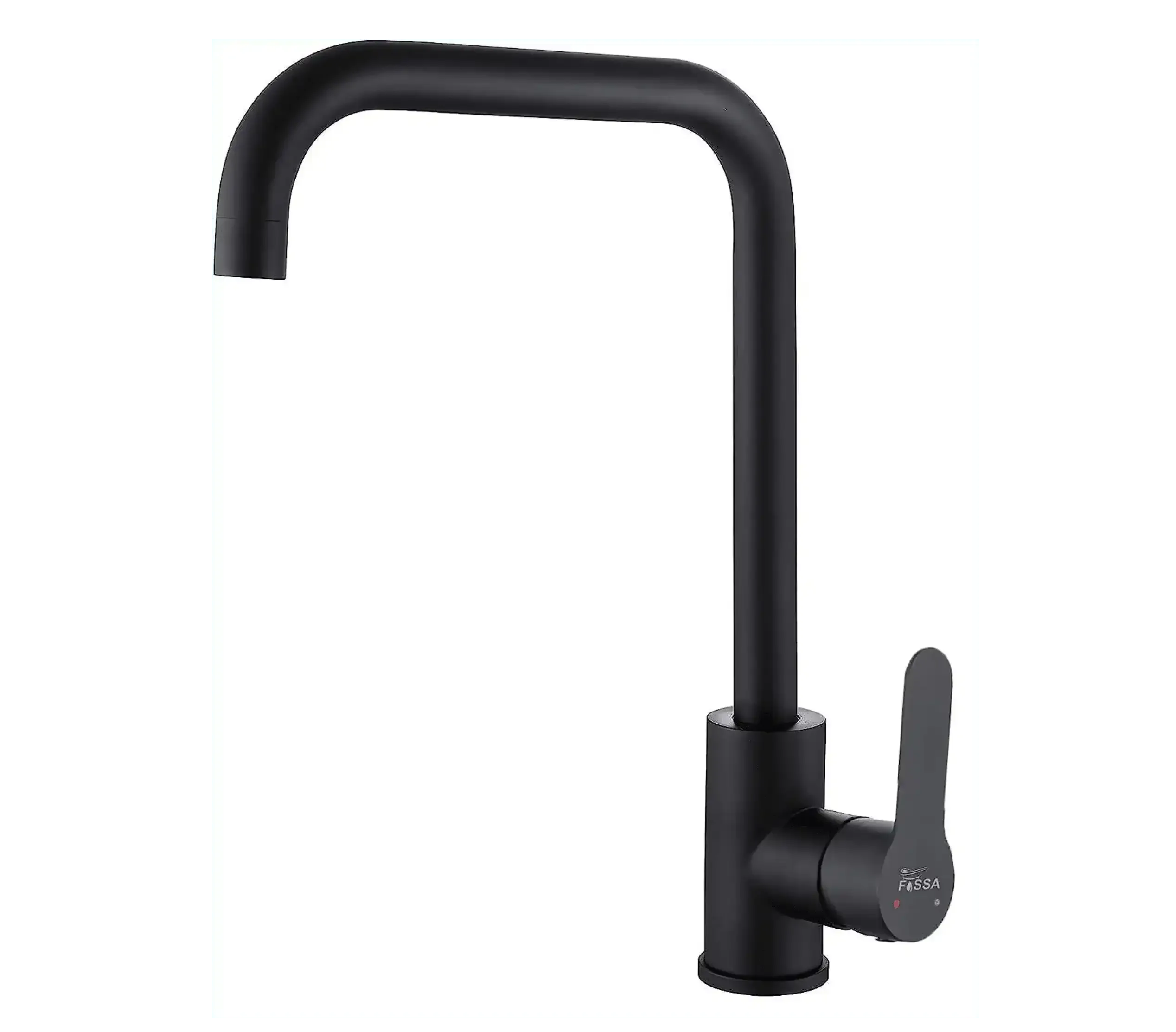 Single-Flow L Bend 360° Hot & Cold Brass Stainless Steel Kitchen Mixer Faucet Black-0