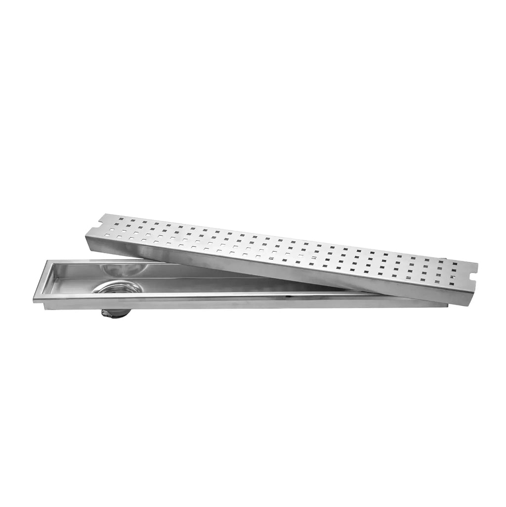 Ultra (24 x 4 Inches) 304 Grade Brushed Shower Drain Channel Floor Drain-0