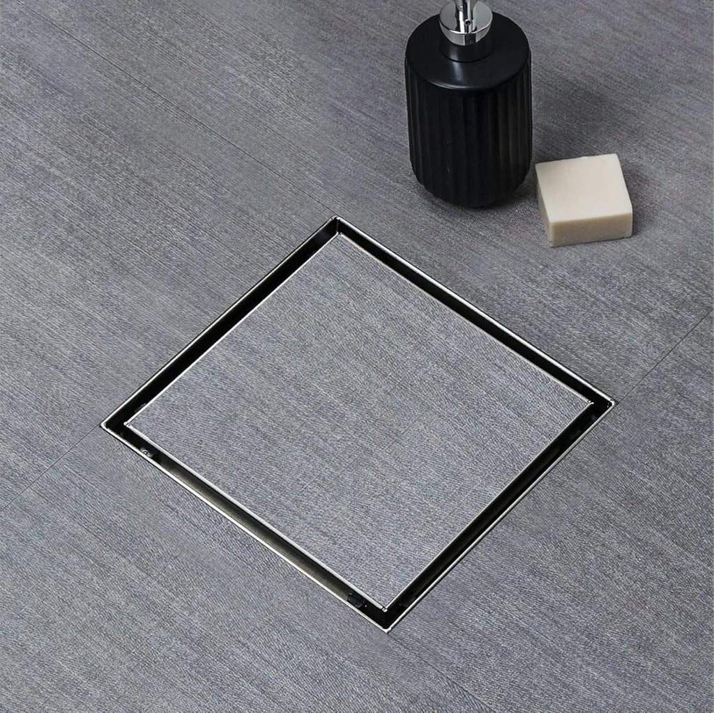 Marble Floor Drain (5 x 5 Inches) 304-Grade Stainlees Steel-0