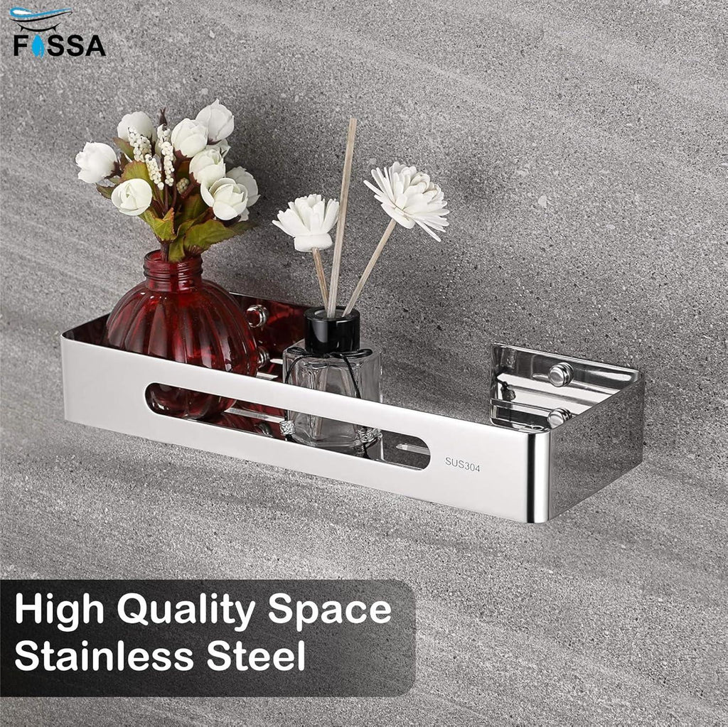 Square Stainless Steel  Corner Shelf  (Silver) 3 Set-3