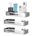 Square Stainless Steel  Corner Shelf  (Silver) 3 Set-0