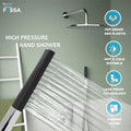 Fossa Vista Square ABS Hand-Held Shower for Bathroom, High Pressure Shower Chrome Finish (Only Shower)