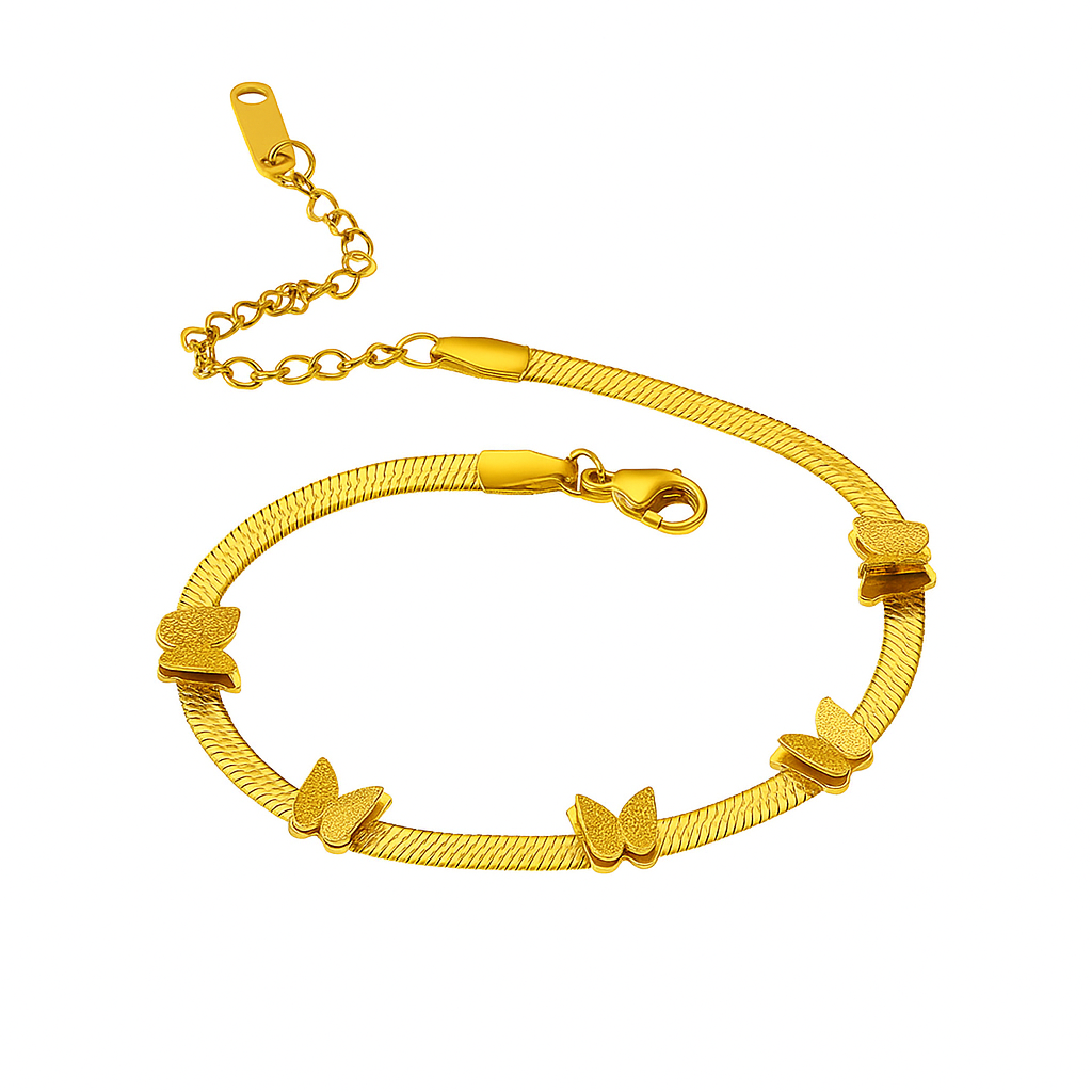 Elegant Butterfly Charm Bracelet-0