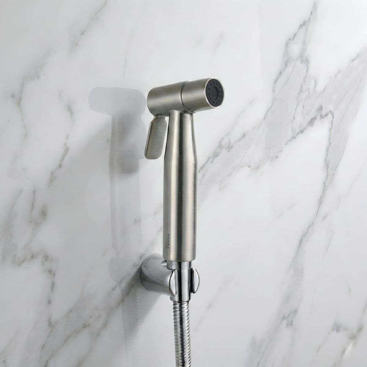 Hand Held Bidet Sprayer Silver ABS Health Faucet with 1 Meter 304-Grade SS Hose Pipe & Hook-1
